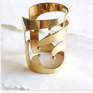 BOLD modern brass cuff bracelet matte finish